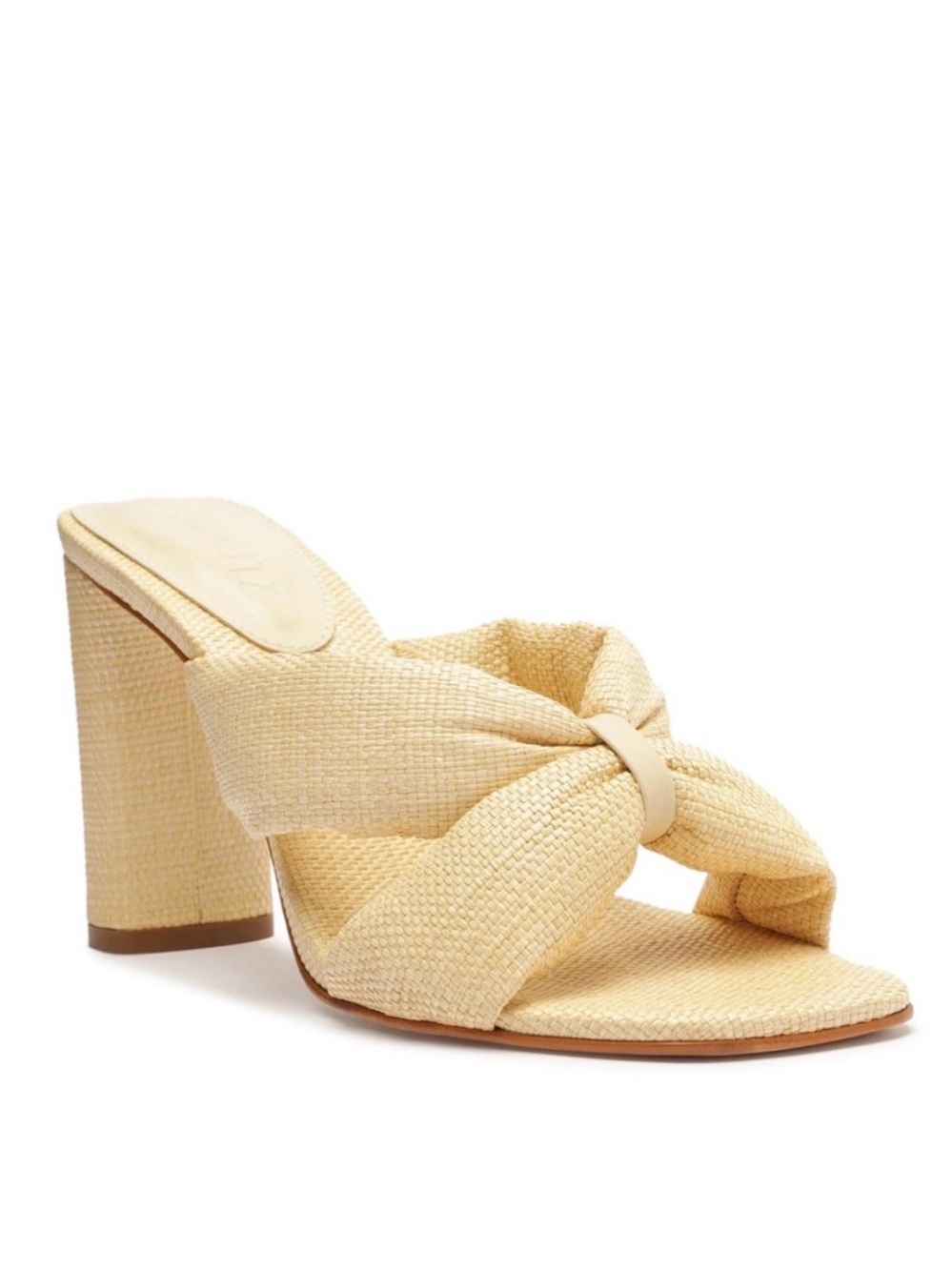 Schutz Fairy High Heel Sandal Raffia Woven Natural, Size 7.5